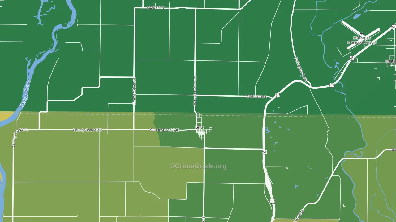 52754, IA Map of Drug-Related Crime Rates