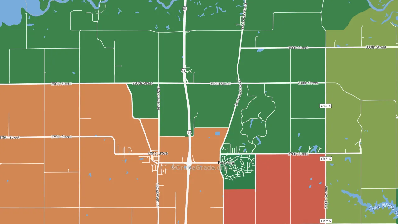 52756, IA Map of Drug-Related Crime Rates