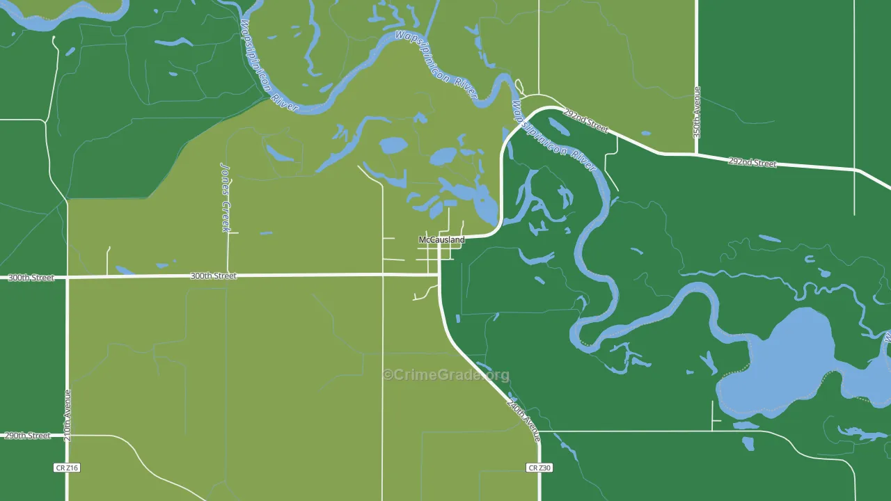 52758, IA Map of Drug-Related Crime Rates