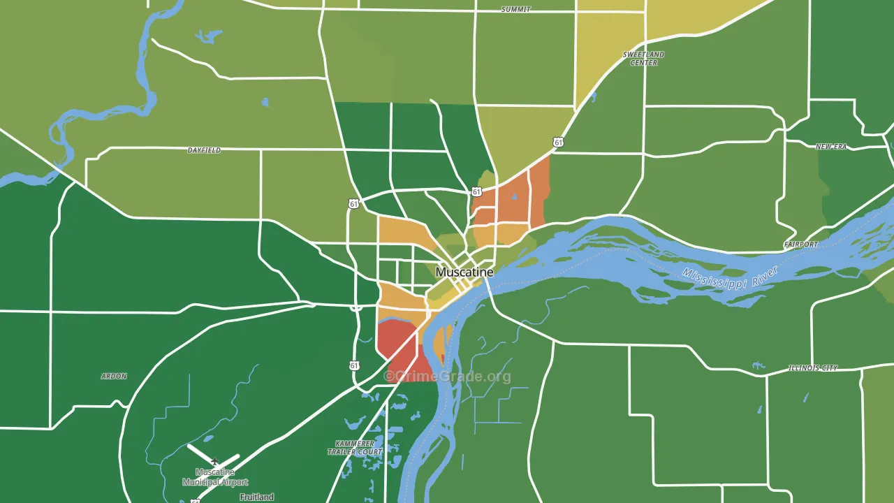 52761, IA Map of Drug-Related Crime Rates