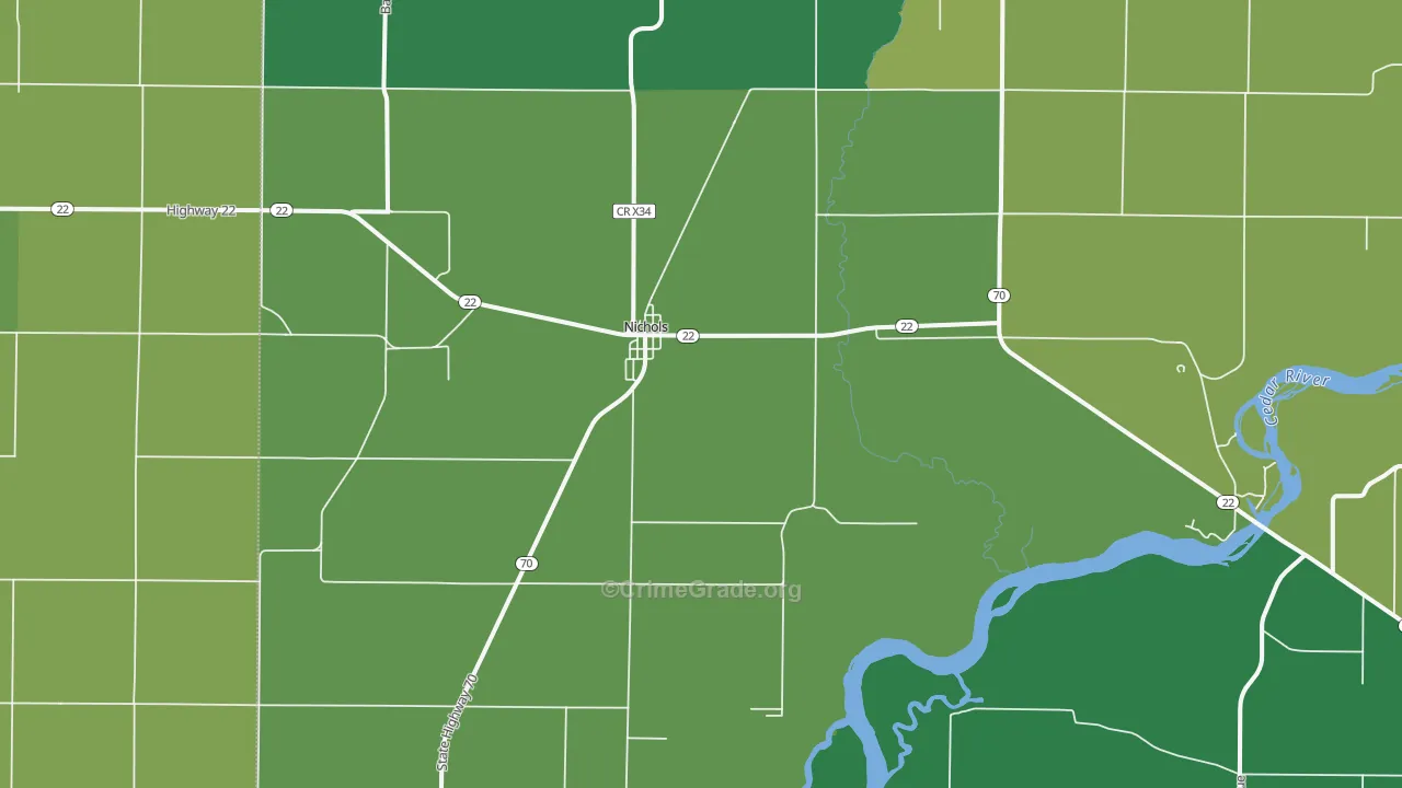 52766, IA Map of Drug-Related Crime Rates