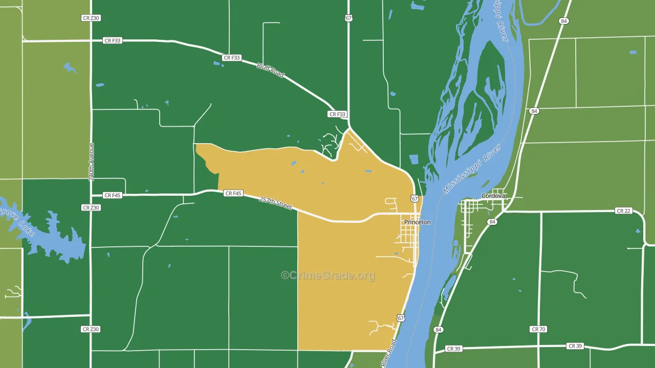 52768, IA Map of Drug-Related Crime Rates