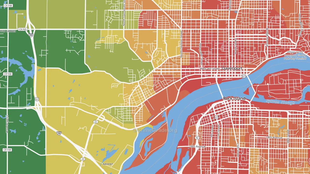52802, IA Map of Drug-Related Crime Rates