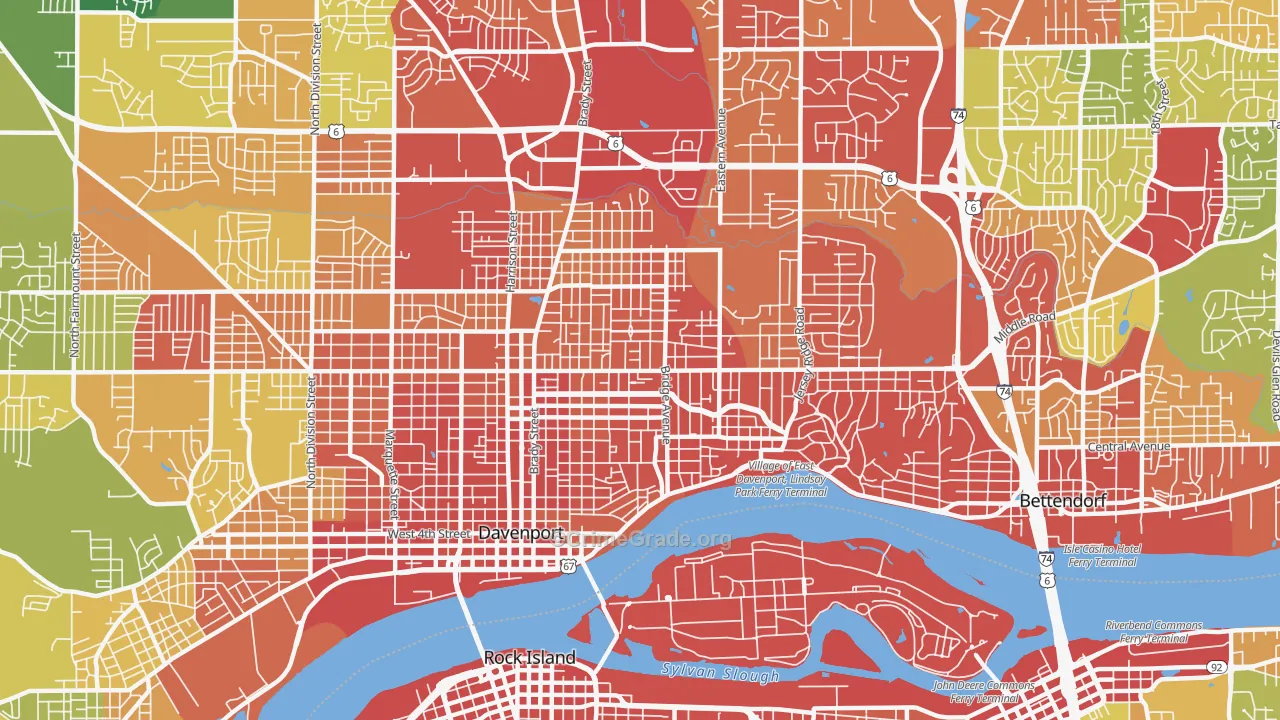 52803, IA Map of Drug-Related Crime Rates