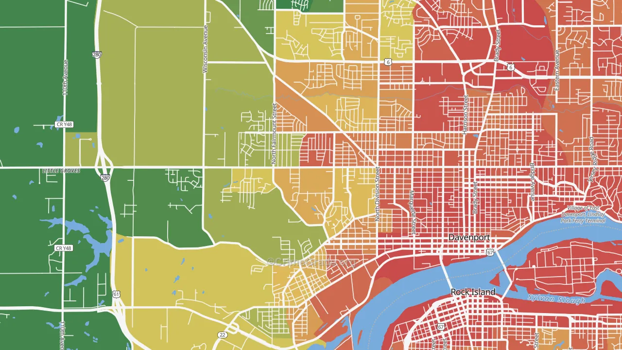 52804, IA Map of Drug-Related Crime Rates