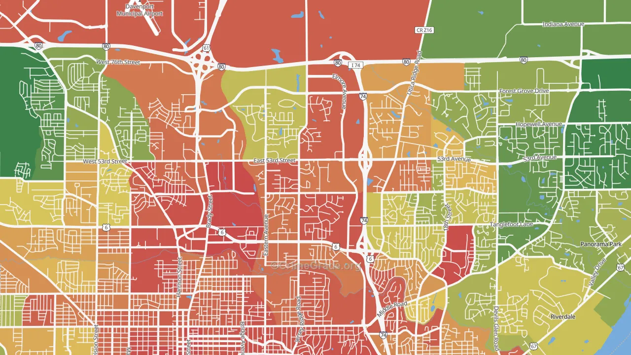 52807, IA Map of Drug-Related Crime Rates
