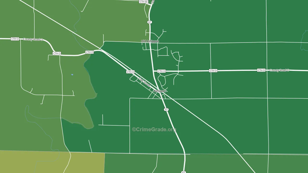 53003, WI Map of Drug-Related Crime Rates