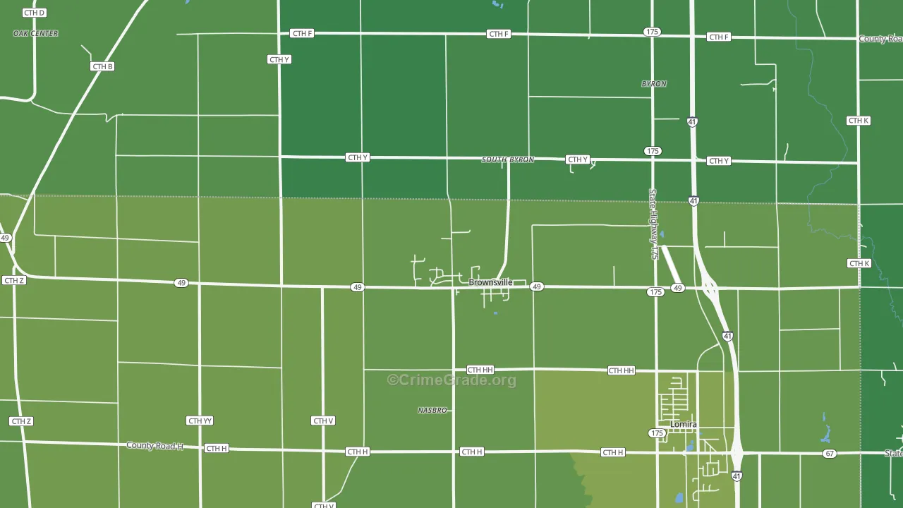 53006, WI Map of Drug-Related Crime Rates