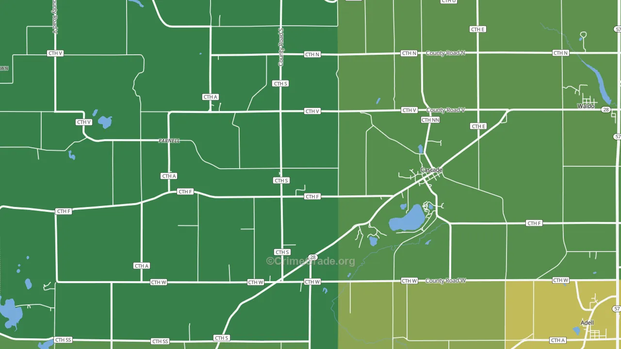 53011, WI Map of Drug-Related Crime Rates