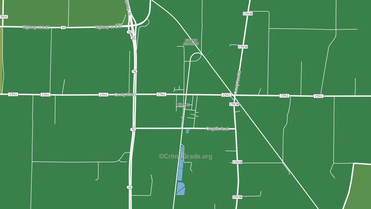 53016, WI Map of Drug-Related Crime Rates