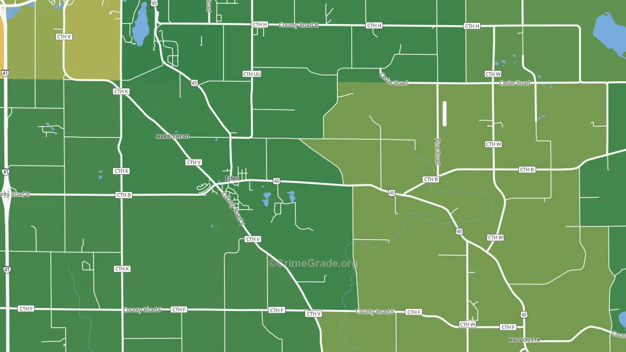 53019, WI Map of Drug-Related Crime Rates