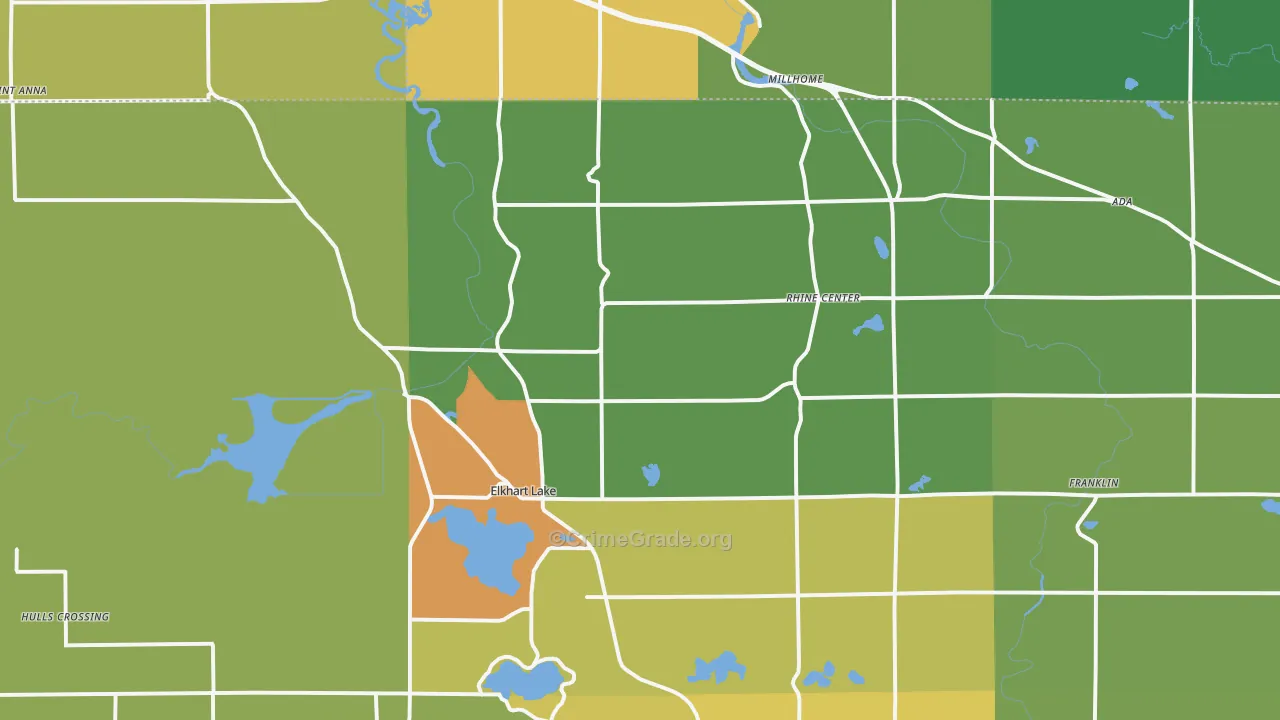 53020, WI Map of Drug-Related Crime Rates