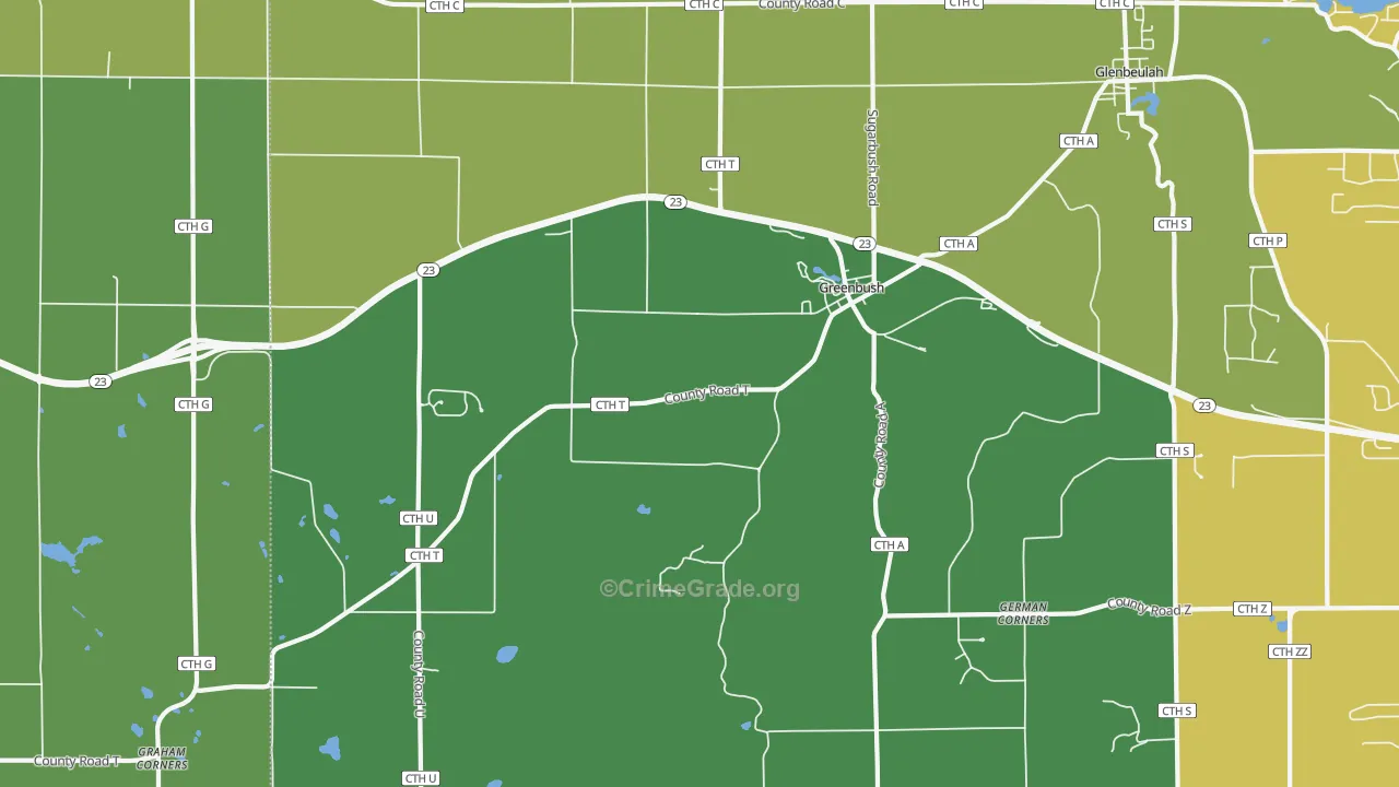 53023, WI Map of Drug-Related Crime Rates