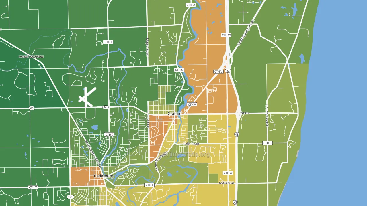 53024, WI Map of Drug-Related Crime Rates