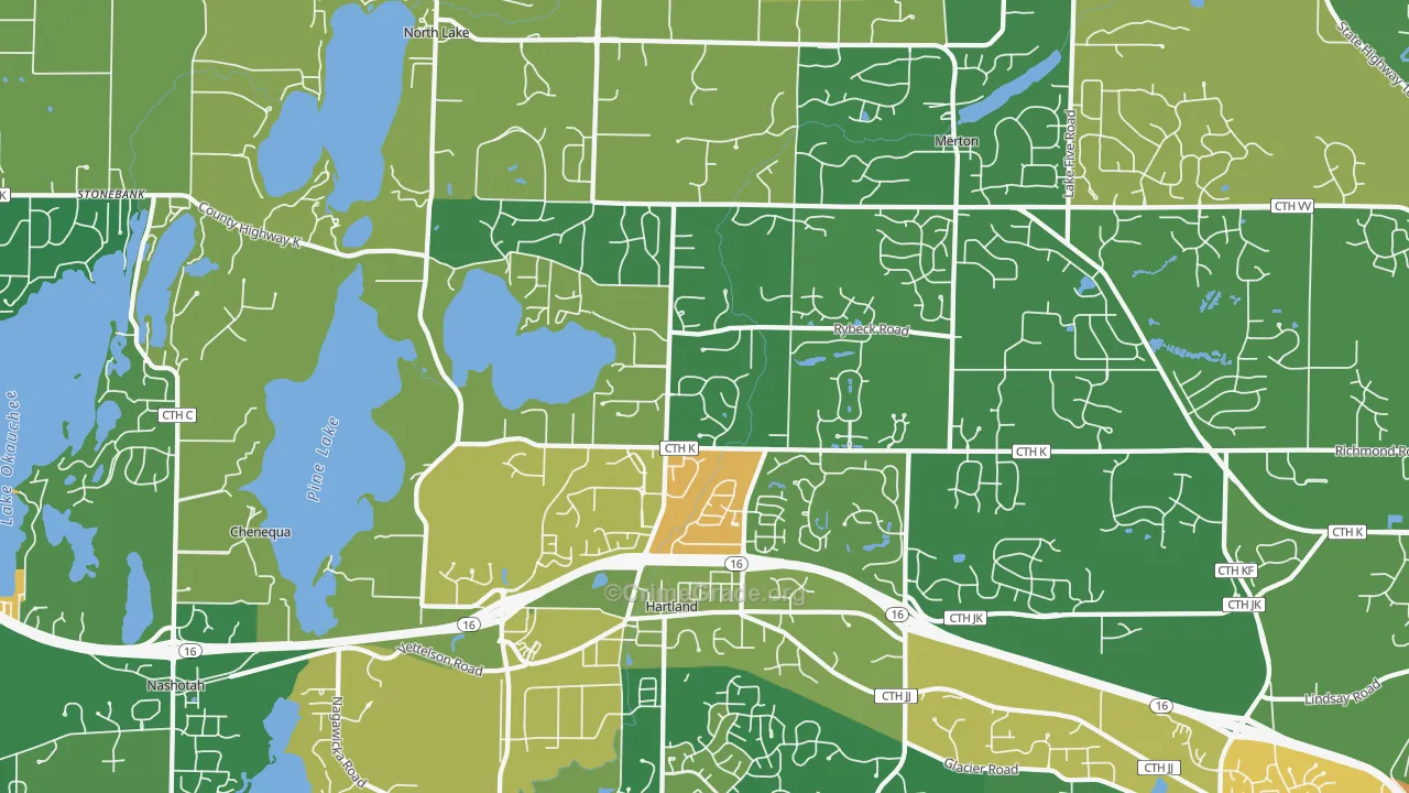 53029, WI Map of Drug-Related Crime Rates