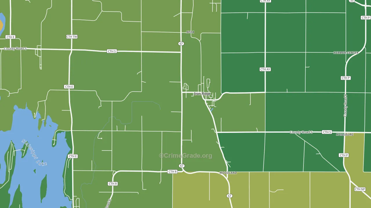 53035, WI Map of Drug-Related Crime Rates