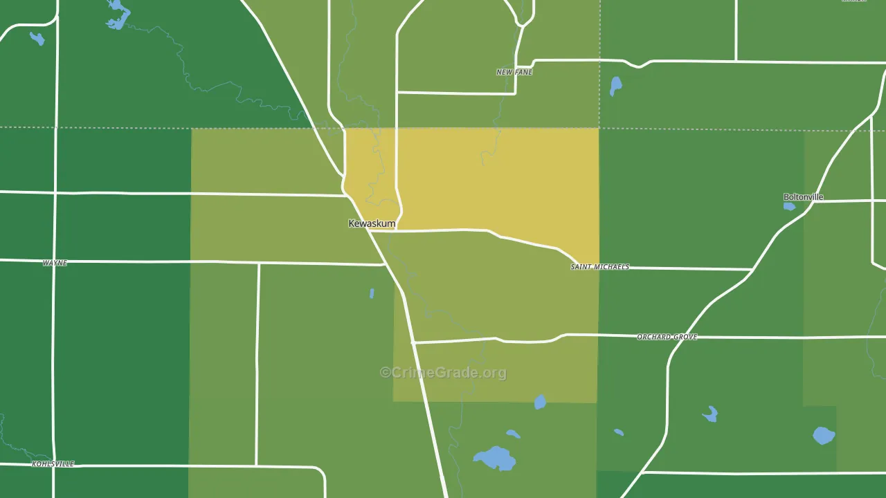 53040, WI Map of Drug-Related Crime Rates