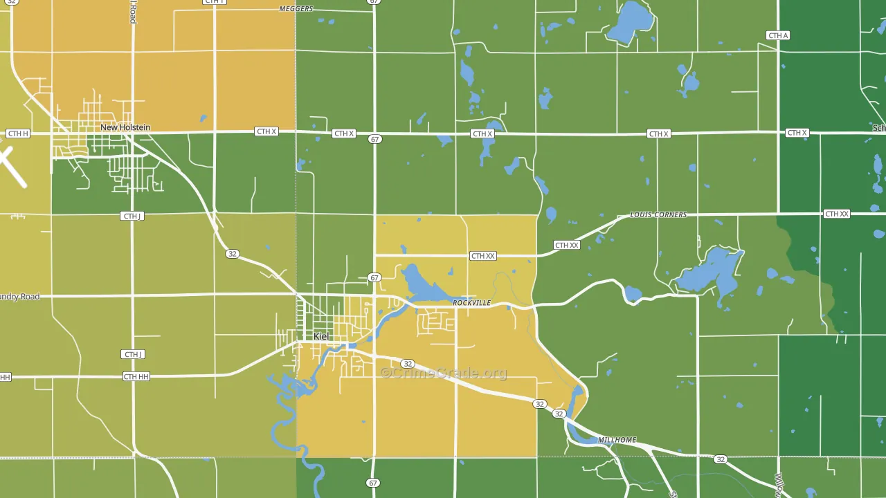 53042, WI Map of Drug-Related Crime Rates