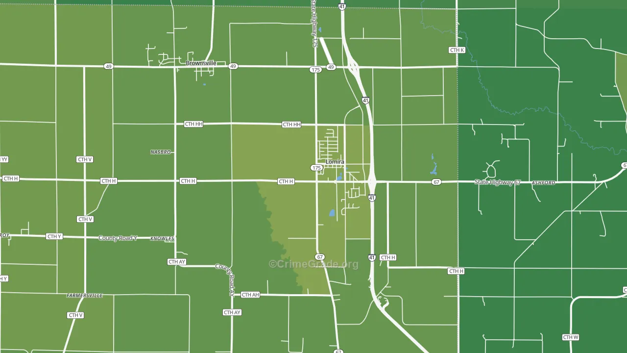 53048, WI Map of Drug-Related Crime Rates
