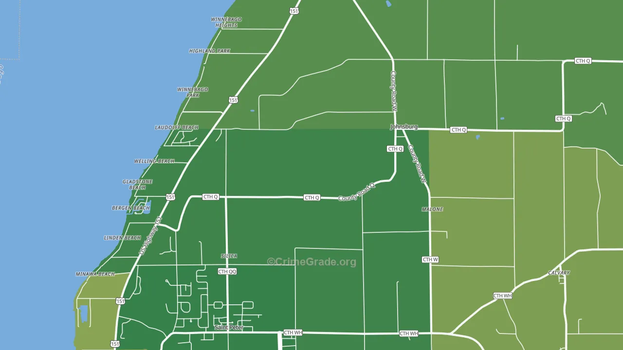 53049, WI Map of Drug-Related Crime Rates