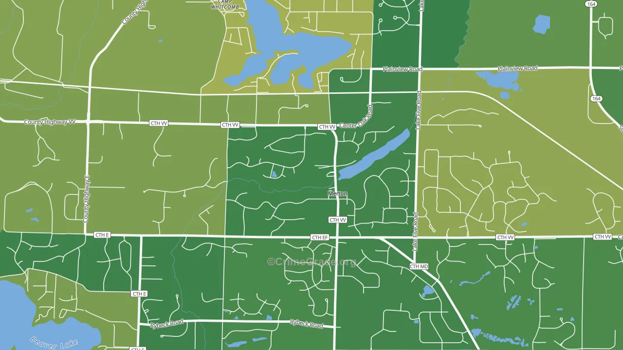 53056, WI Map of Drug-Related Crime Rates