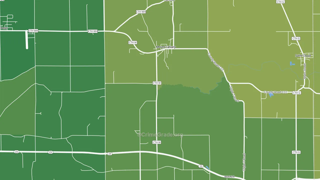53057, WI Map of Drug-Related Crime Rates