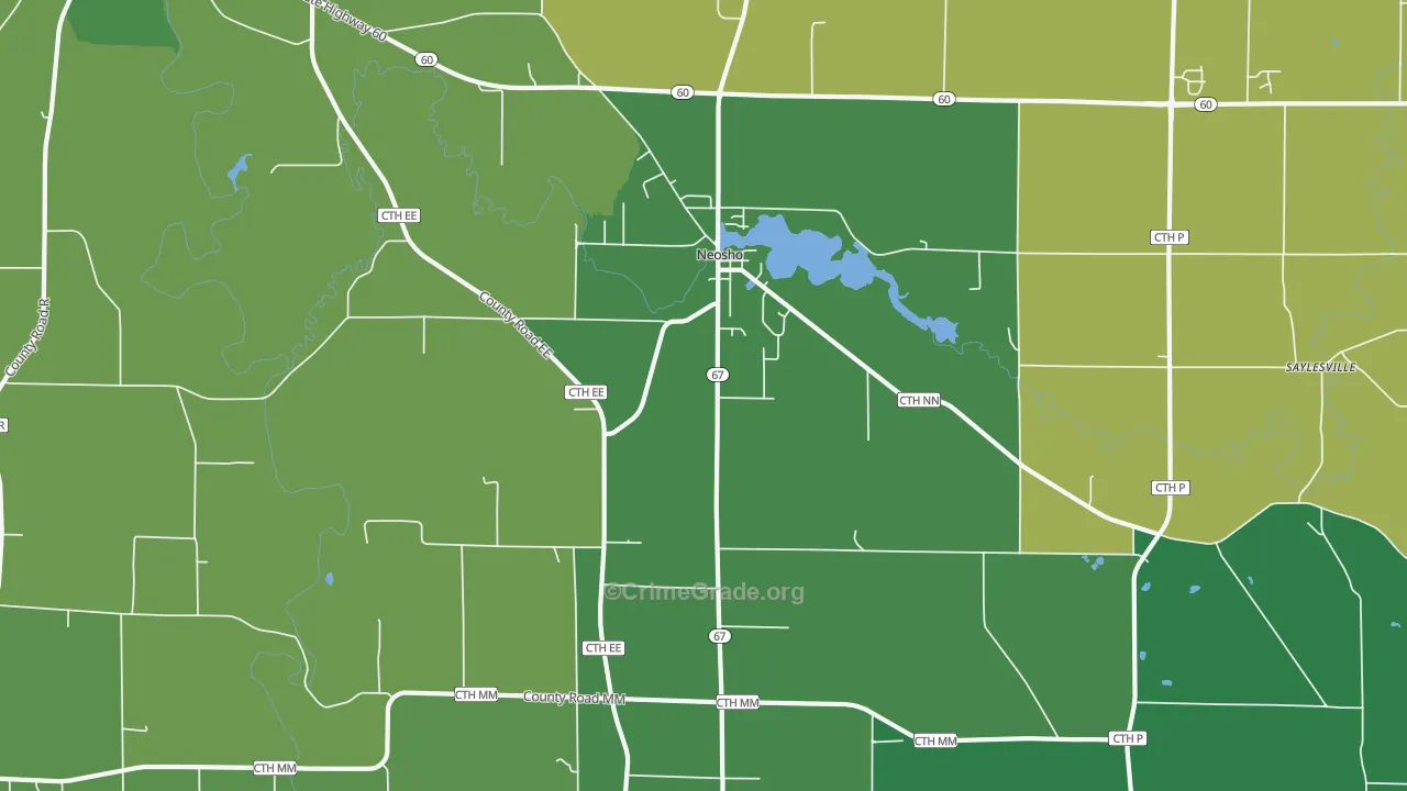 53059, WI Map of Drug-Related Crime Rates