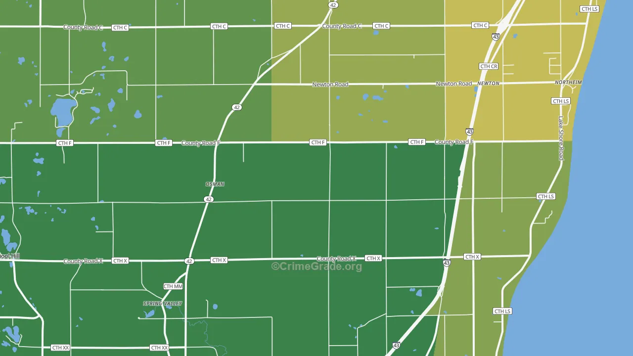 53063, WI Map of Drug-Related Crime Rates