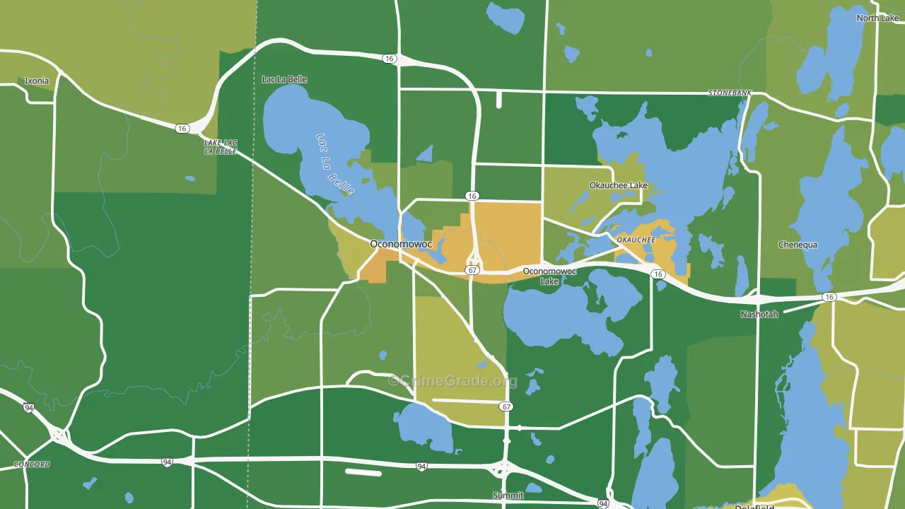53066, WI Map of Drug-Related Crime Rates