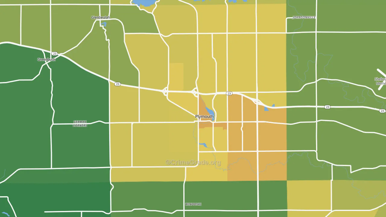 53073, WI Map of Drug-Related Crime Rates