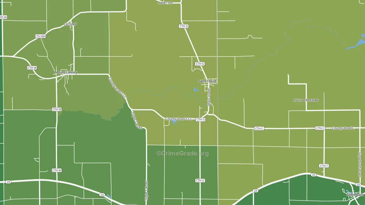 53079, WI Map of Drug-Related Crime Rates