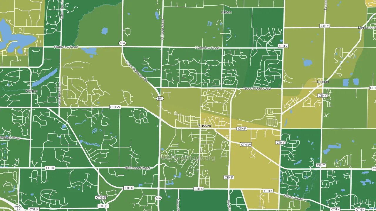 53089, WI Map of Drug-Related Crime Rates
