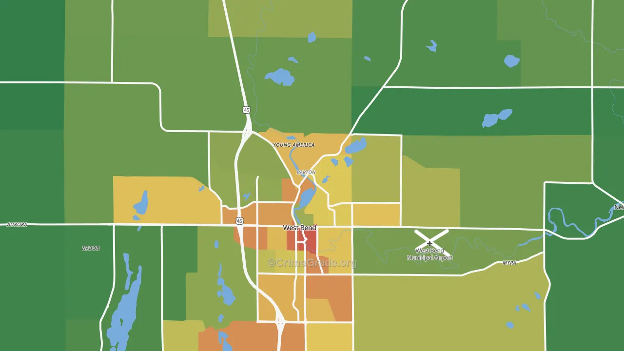 53090, WI Map of Drug-Related Crime Rates