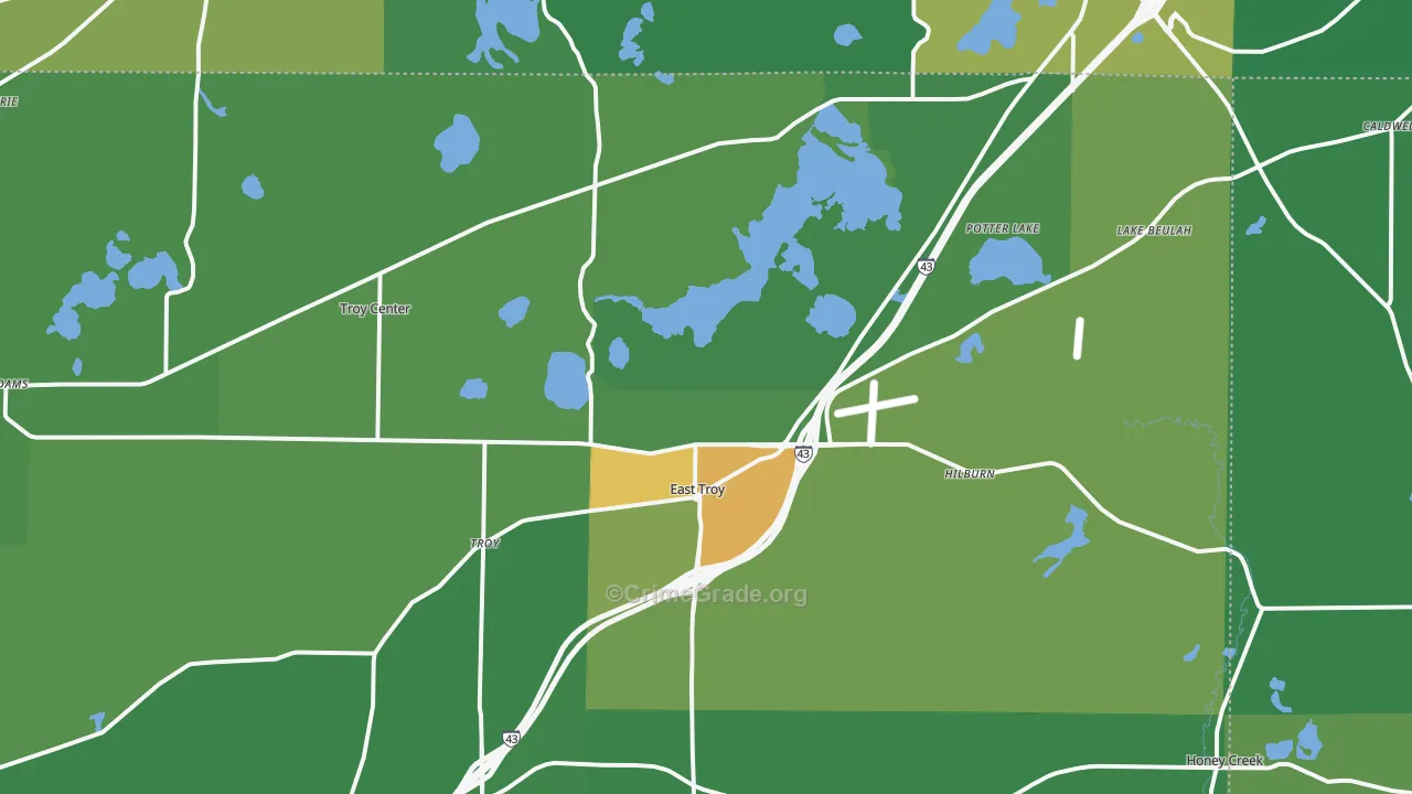 53120, WI Map of Drug-Related Crime Rates