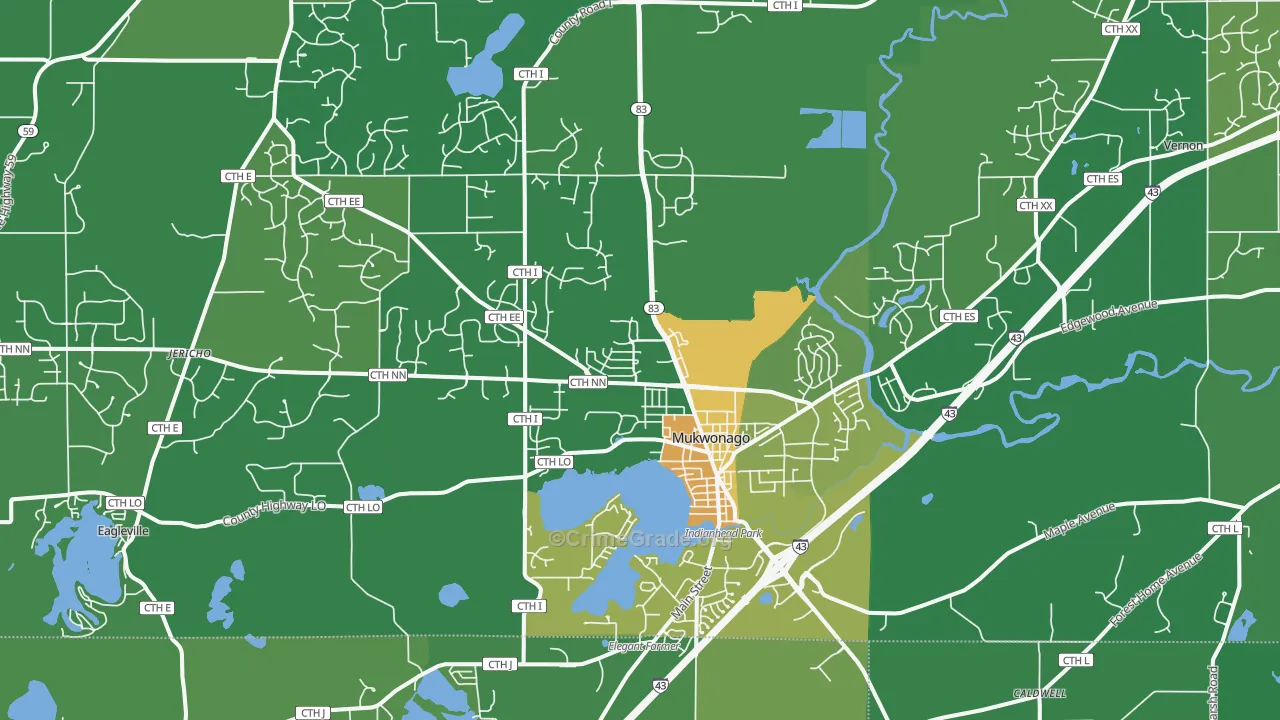 53149, WI Map of Drug-Related Crime Rates