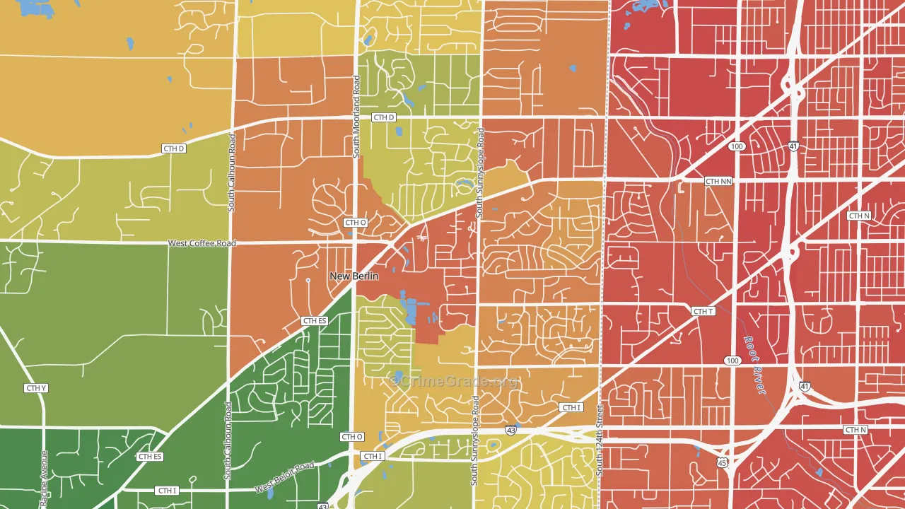 53151, WI Map of Drug-Related Crime Rates