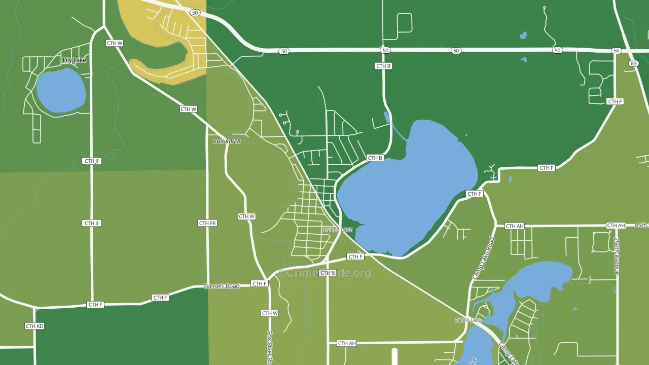 53170, WI Map of Drug-Related Crime Rates