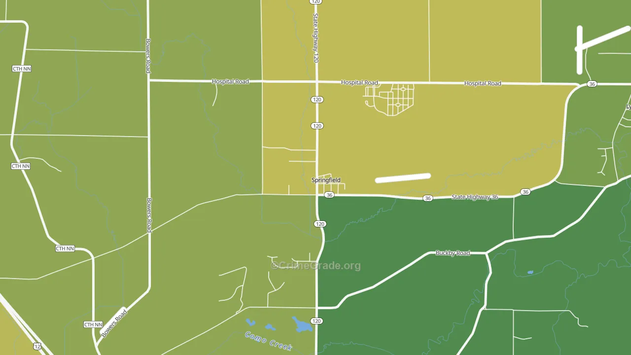 53176, WI Map of Drug-Related Crime Rates