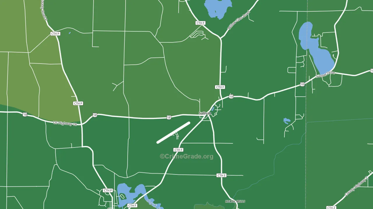 53178, WI Map of Drug-Related Crime Rates