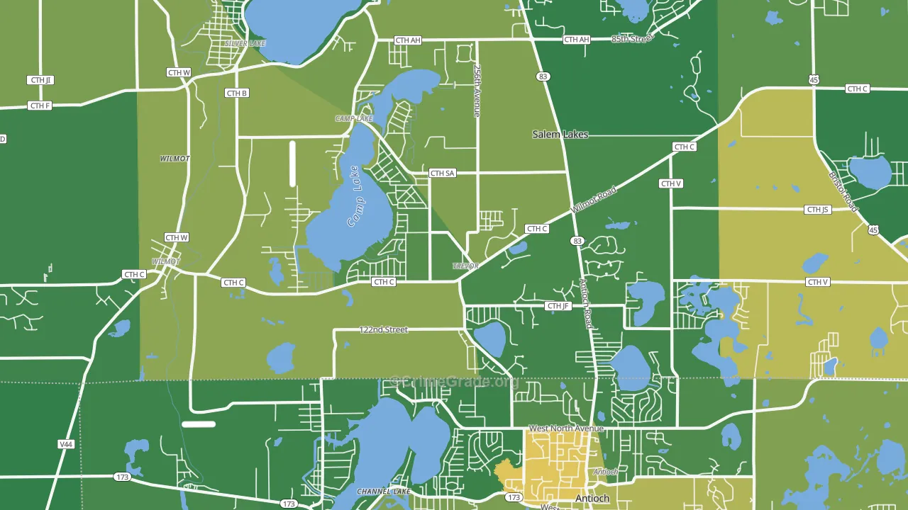 53179, WI Map of Drug-Related Crime Rates