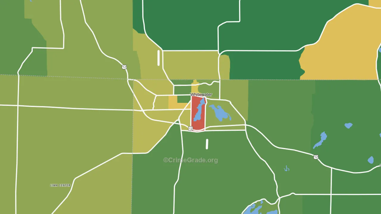 53190, WI Map of Drug-Related Crime Rates