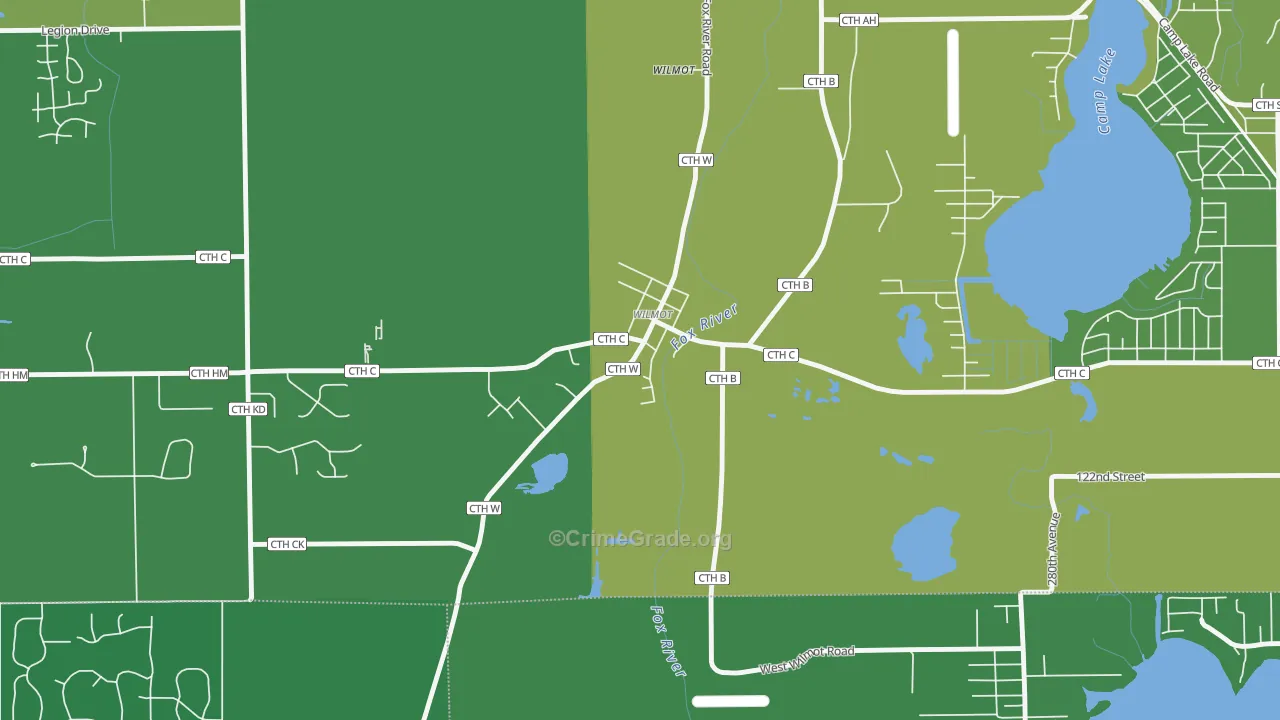 53192, WI Map of Drug-Related Crime Rates