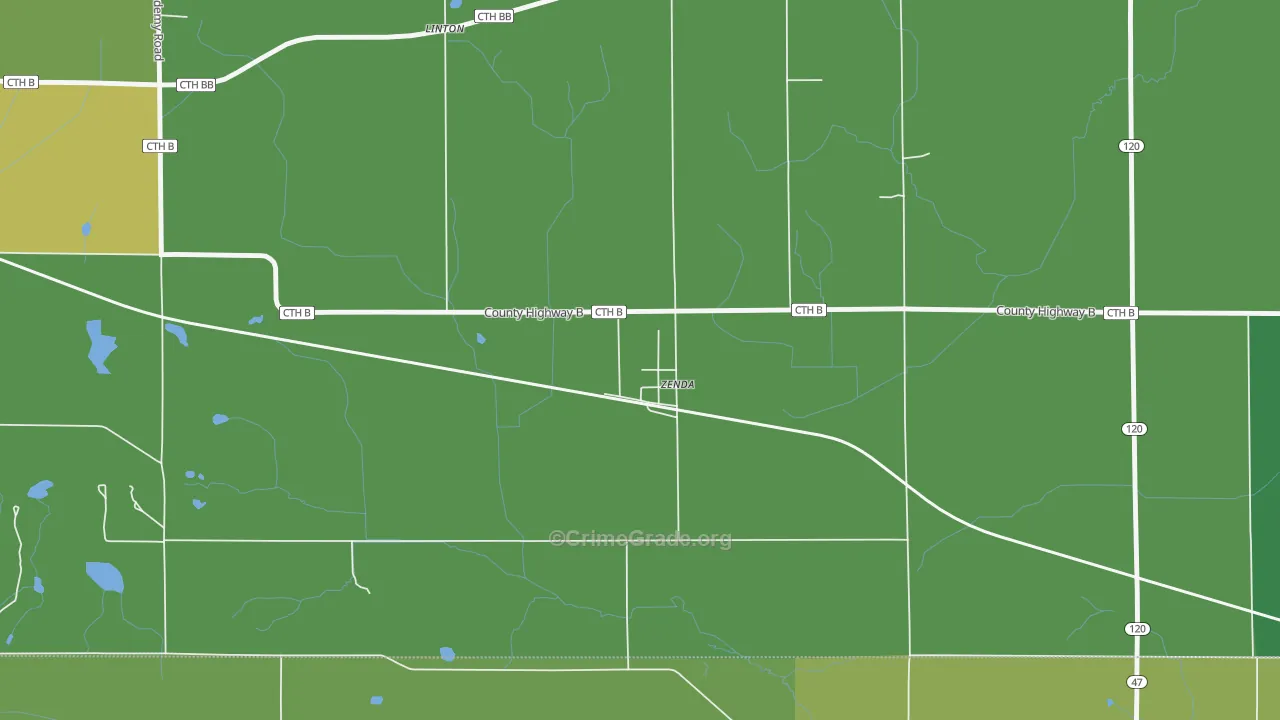 53195, WI Map of Drug-Related Crime Rates