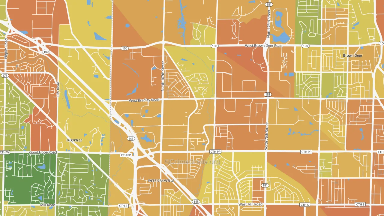 53224, WI Map of Drug-Related Crime Rates