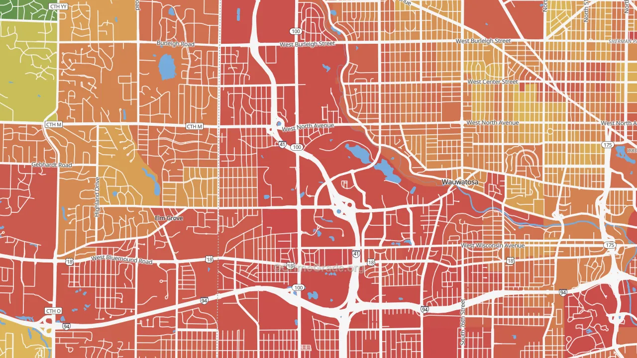 53226, WI Map of Drug-Related Crime Rates