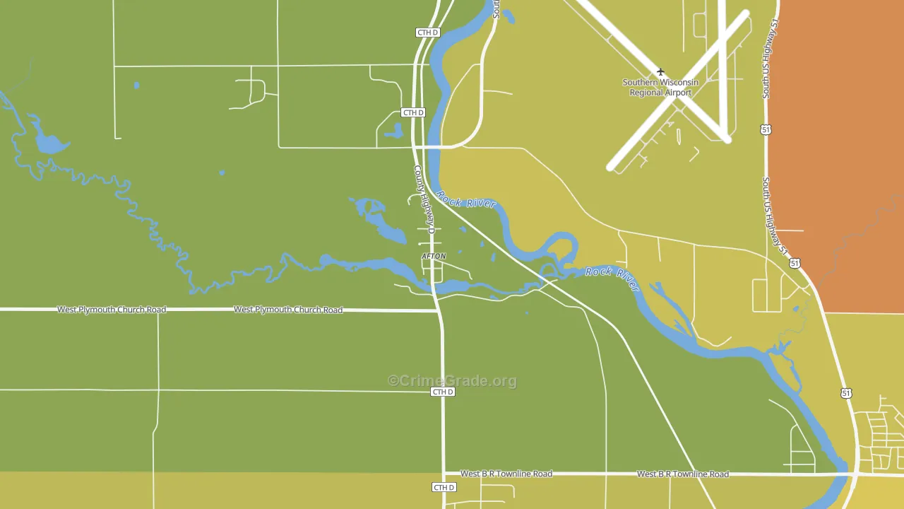 53501, WI Map of Drug-Related Crime Rates