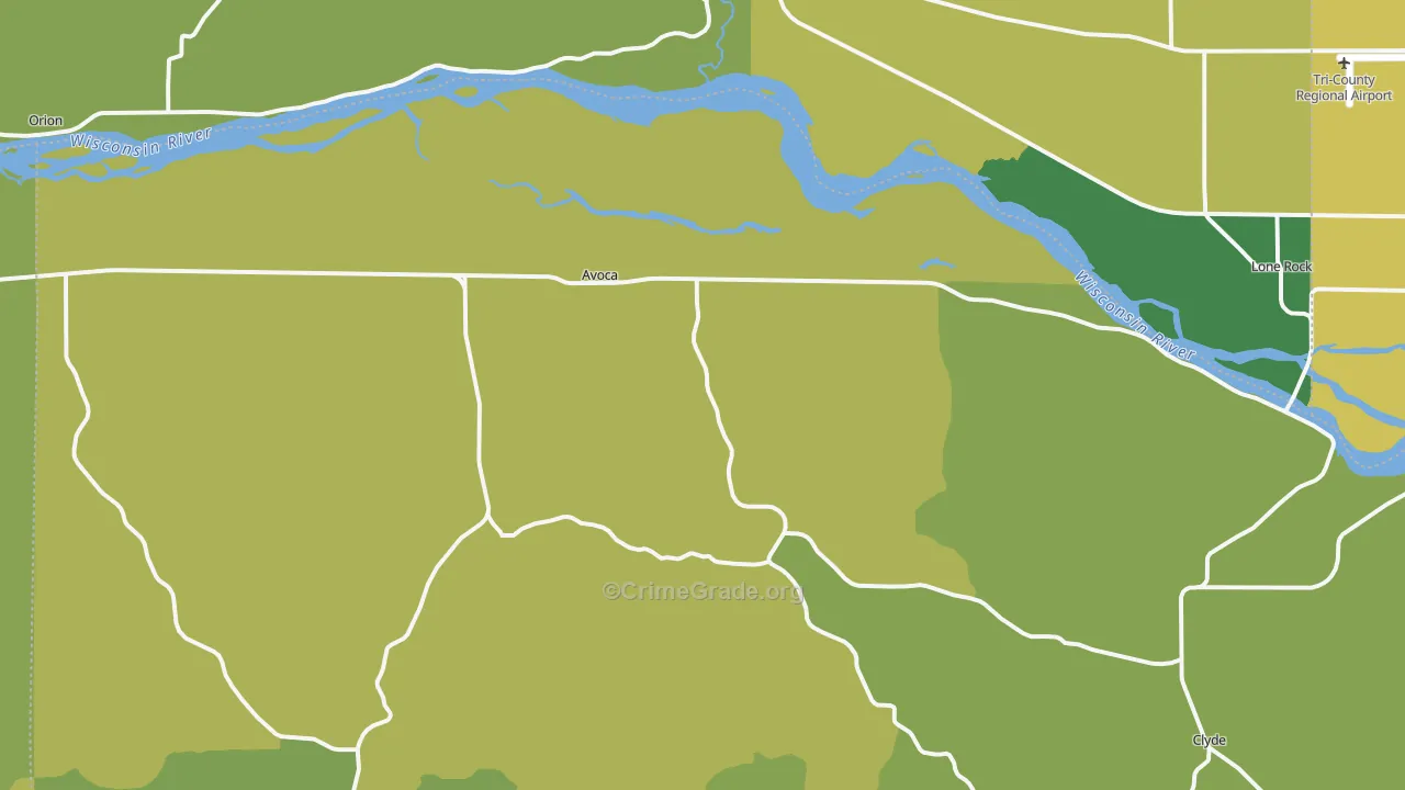 53506, WI Map of Drug-Related Crime Rates