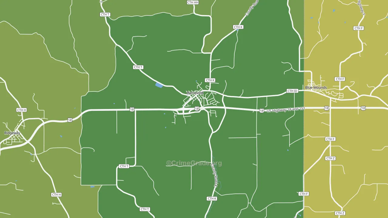 53507, WI Map of Drug-Related Crime Rates