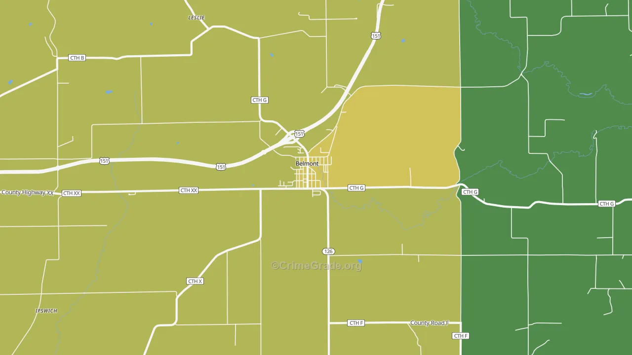 53510, WI Map of Drug-Related Crime Rates