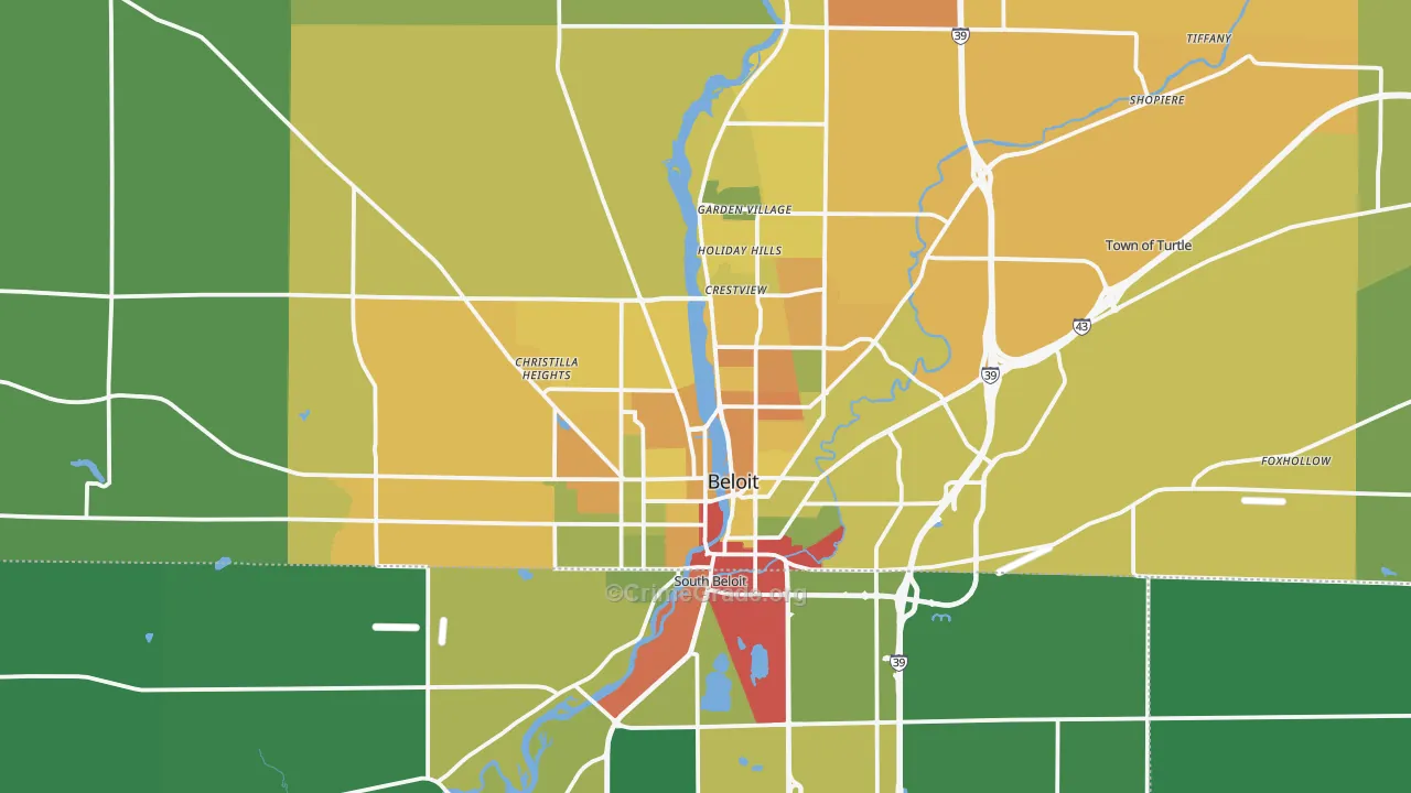 53511, WI Map of Drug-Related Crime Rates